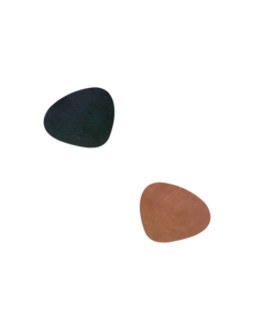 LIND DNA LIND DNA set of 4 Curve Coasters Double-sided Leather - CLOUD Brown and CLOUD Black