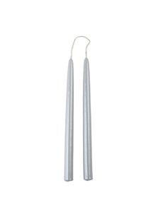 Rustik Lys Rustik Lys – Overdipped Candles – Cool Gray – Hoogglans glitter finish - set van 6 stuks