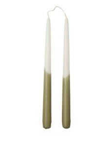 Rustik Lys Rustik Lys – Twin Dip Dye Dinner Candles - Eucalyptus - set of 2