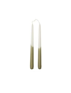 Rustik Lys Rustik Lys – Twin Dip Dye Dinner Candles - Eucalyptus - set of 2
