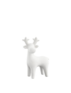 Storefactory Storefactory – Sten – Medium Reindeer standing made of matte white ceramic