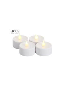 Sirius Sirius - 4-Pack white tea lights (suitable for remote control and dimming function)