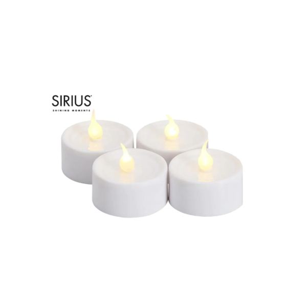 Sirius Sirius - 4-Pack white tea lights (suitable for remote control and dimming function)