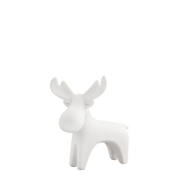 Storefactory Storefactory – Ivan – Large Moose standing made of matte white ceramic