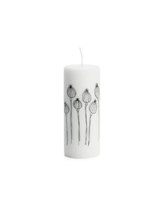 Rustik Lys Rustik Lys - Pillar candle black and white Poppy by Kimmi - 6x15cm