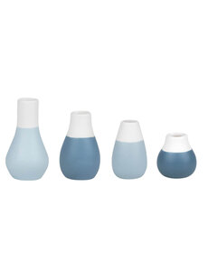 Räder Design Räder - Mini Pastel Blue vases set of 4 pieces - Ø 4cm and height 4.5-8cm