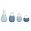Räder Design Räder - Mini Pastel Blue vases set of 4 pieces - Ø 4cm and height 4.5-8cm