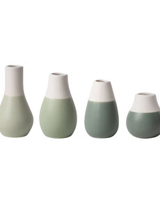 Räder Design Räder - Mini Pastel Green vases set of 4 pieces - Ø 4cm and height 4.5-8cm