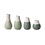 Räder Design Räder - Mini Pastel Green vases set of 4 pieces - Ø 4cm and height 4.5-8cm