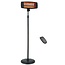 Calentador de patio por infrarrojos portátil 650W, 1300W, 2000W con mando a distancia