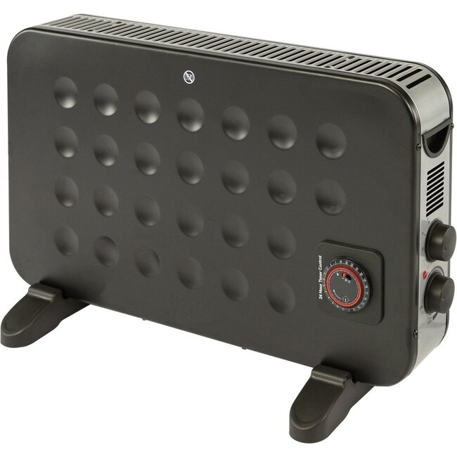 Quality Heating Calefactor eléctrico convector Turbo 2000W pared e independiente con temporizador y potencia regulable