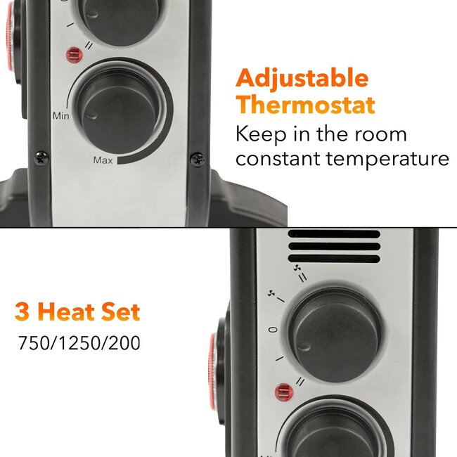 Quality Heating Calefactor eléctrico Turbo 2000Watt