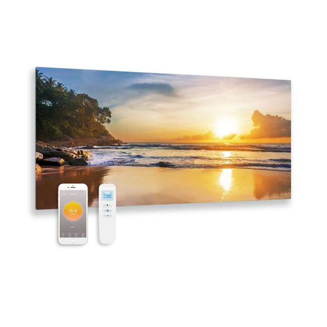 Quality Heating Panel infrarrojo de vidrio impreso sunrise 119x59 700Watt