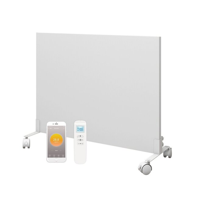 Quality Heating QH-FR Panel de infrarrojos móvil de la serie FR de 350 ó 700 vatios con ruedas incluidas