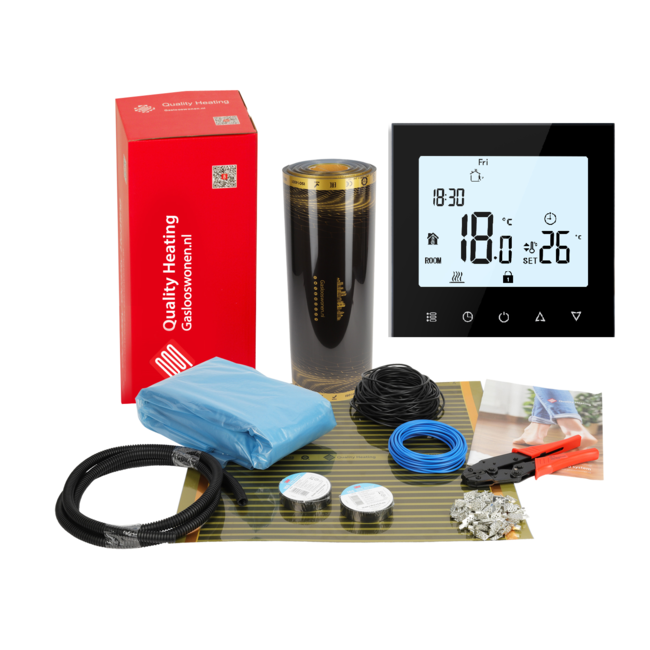 Quality Heating Juego de láminas de 100 cm - 80 vatios m² PRF-78