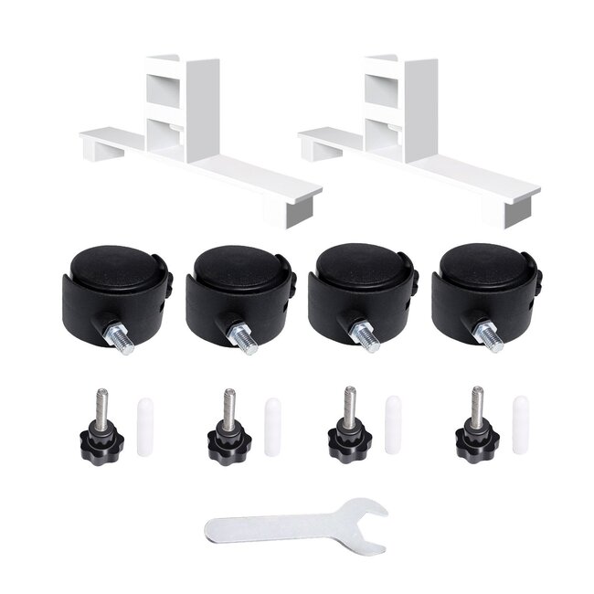 Reposapiés con ruedas para paneles infrarrojos