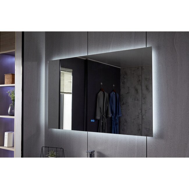 Bella Mirror Espejo sin marco con LED, antivaho 60 x 120 cm