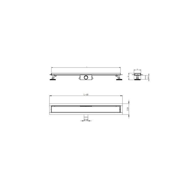 Nurion Canal de ducha Nurion con brida