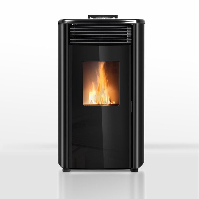 Quality Heating Estufa de pellets - 9,9 kW - para 80-100 m2 - 5 niveles - temporizador - CR9 - doble puerta