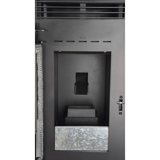 Quality Heating Estufa de pellets - 9,9 kW - para 80-100 m2 - 5 niveles - temporizador - CR9 - doble puerta