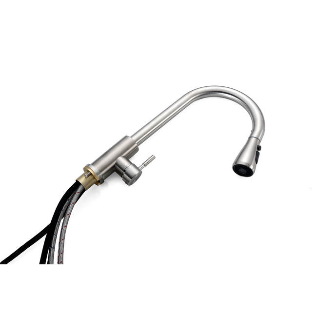 Nurion Grifo de cocina Nurion plata con caño