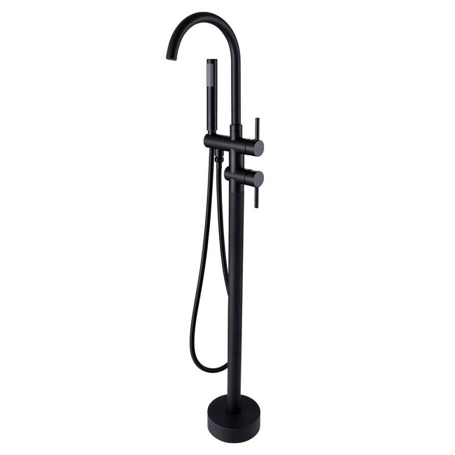 Nurion Mezclador independiente para bañera - incluye teleducha - negro mate