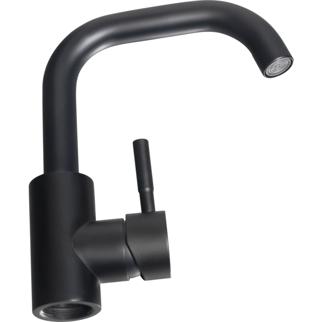 Nurion Grifo de lavabo con caño giratorio de 180 grados