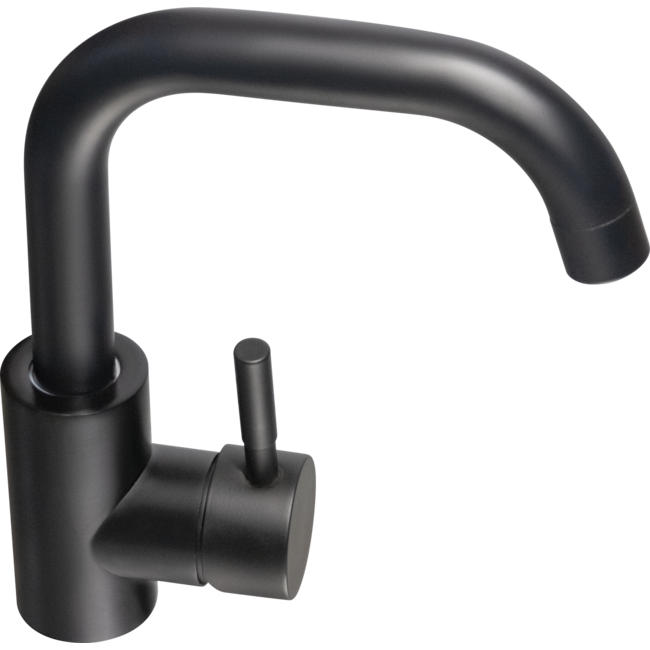 Nurion Grifo de lavabo con caño giratorio de 180 grados