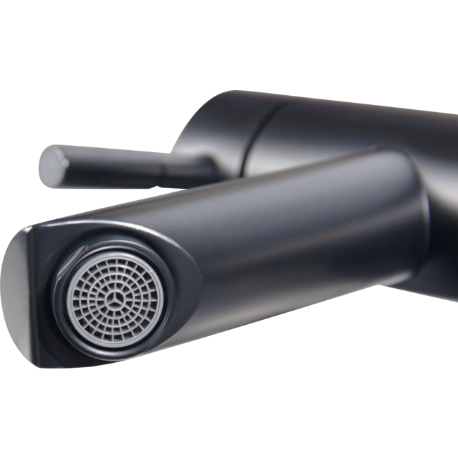 Nurion Grifo de lavabo negro mate