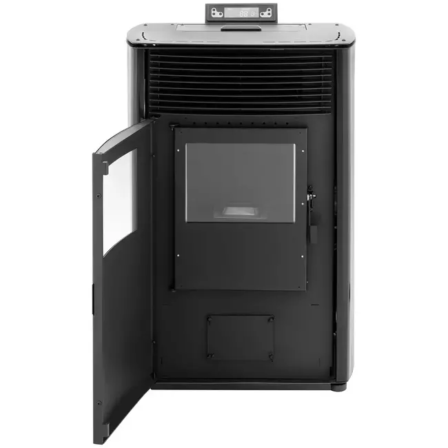 Quality Heating Estufa de pellets - 13,1 kW - para 80-100 m2 - 5 niveles - temporizador - CR04 Blanca