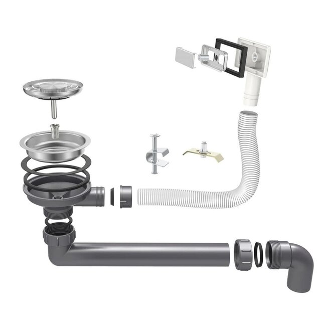 Nurion Fregadero Nurion Acero Inoxidable 34,5 x 34,5 - Fregadero Cocina - Fregaderos Cocina - Fregadero Cocina - sin agujero para grifo