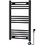 Quality Heating Handdoekradiator Elektrisch met Digitale Thermostaat - Radiator Badkamer - 800 × 500 mm - Mat zwart - 300 Watt