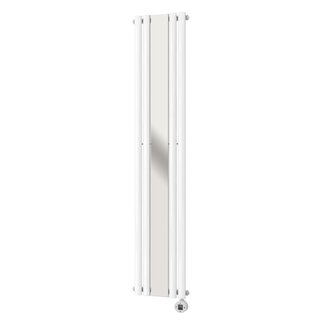 Quality Heating Radiador eléctrico vertical blanco con espejo 1200 vatios NeoTherm