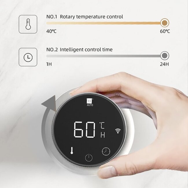 Quality Heating Radiador toallero eléctrico cromado con termostato