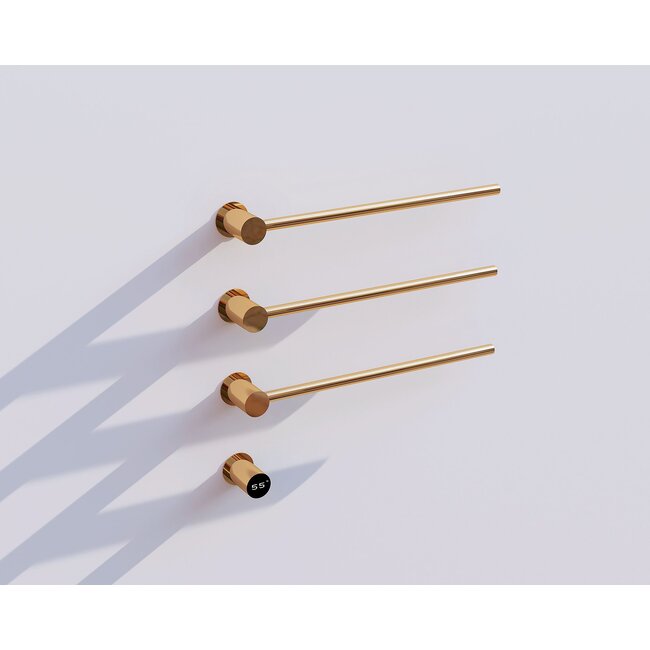 Quality Heating Radiador toallero eléctrico dorado con termostato L-SR0003-T