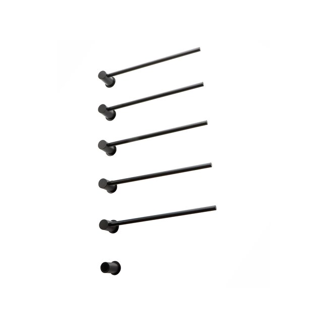 Quality Heating Radiador toallero eléctrico negro con termostato L-SR0005-B