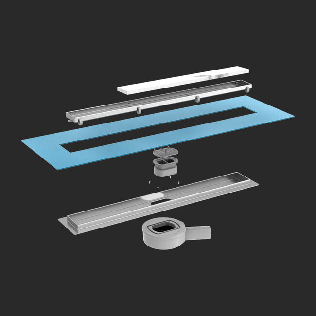 Nurion Desagüe de ducha LunaDrain completo con brida flexible