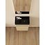 Nurion Mueble de baño Nurion Sam - lavabo negro mate y armario de madera clara - 41 x 22,5 x 65 cm