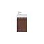 Nurion Mueble de baño Nurion Vince - lavabo blanco brillante y armario de madera oscura - 41 x 22,5 x 65 cm