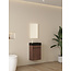 Nurion Mueble de baño Nurion Emma - lavabo negro mate y armario de nogal - 41 x 22,5 x 65 cm