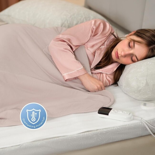 Quality Heating Manta eléctrica QH - 2 personas 160 x 140 cm con elásticos en las esquinas y controladores
