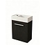 Nurion Mueble de baño Nurion Max - lavabo blanco brillante y armario de madera negro - 45 x 25 x 72 cm
