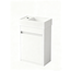 Nurion Mueble de baño Nurion Lotte - lavabo blanco brillante y armario de madera blanca - 41 x 22,5 x 65 cm