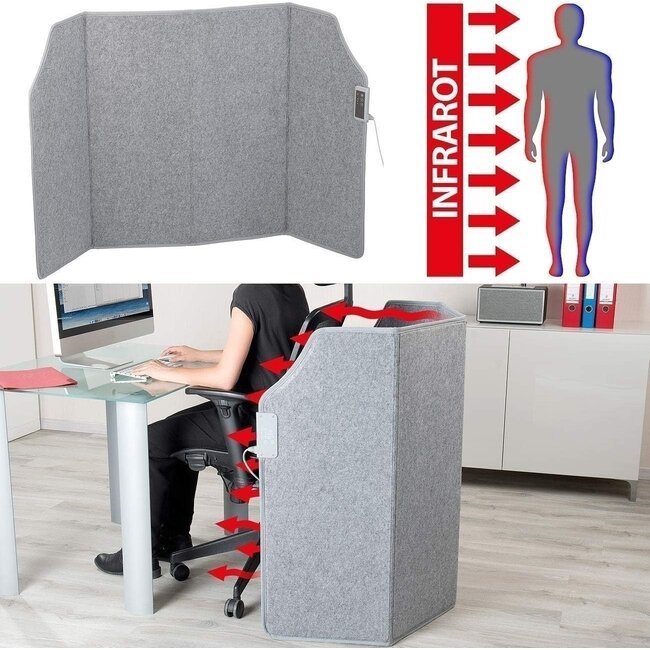 Quality Heating Serie QH-BV gran panel infrarrojo móvil plegable - 400W con 3 niveles de calor