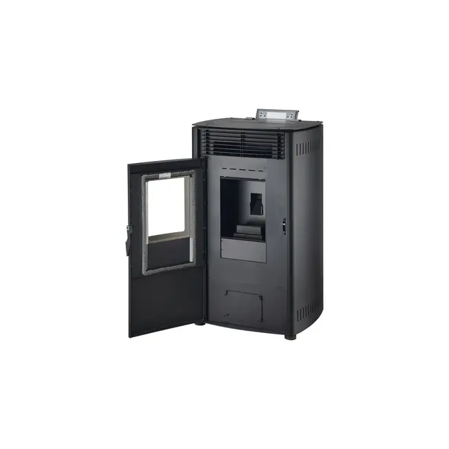 Quality Heating Pelletkachel - 8.8KW - voor 60-80 m2 - 5 niveaus - timer - CR05 Black