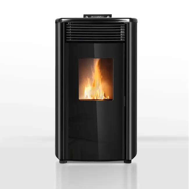 Quality Heating Pelletkachel - 9,9 kW - voor 80-100 m2 - 5 niveaus - timer - CR9  - dubbele deur