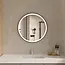 Bella Mirror Espejo redondo de 60 cm marco negro con iluminación LED, anti-vaho y Wi-Fi