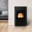 Quality Heating Estufa de pellets - 9 kW - para 60-80 m² - 5 niveles - temporizador - CR8 - puerta doble