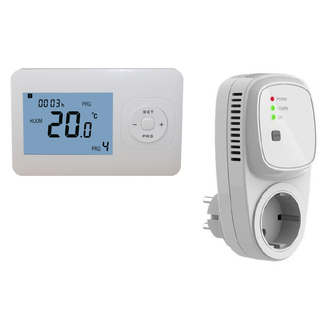 Quality Heating Termostato blanco QH-Basic con receptor enchufable incluido