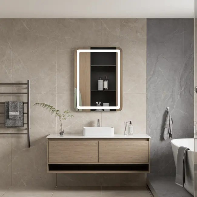 Espejo de baño con iluminación LED y anti-vaho